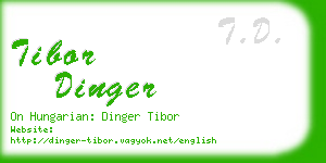 tibor dinger business card